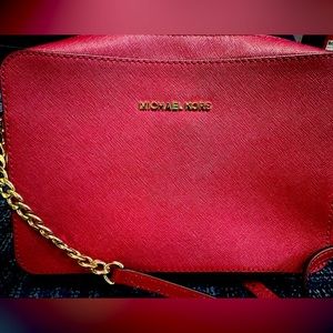 Michael Kors 32S4GTVC3L Crossbody Leather Maroon